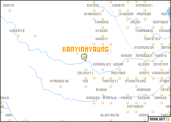 map of Kanyinmyaung