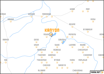map of Kanyon