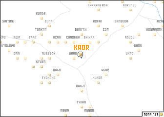 map of Kaor