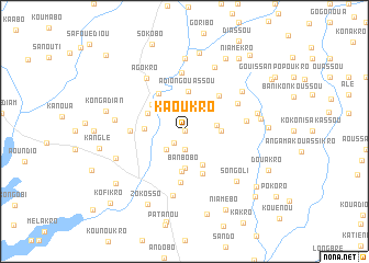 map of Kaoukro