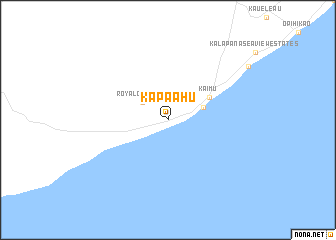 map of Kapaahu