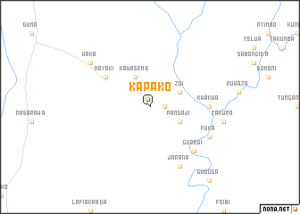 map of Kapako