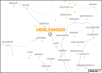 map of Kapaleh Ḩasan