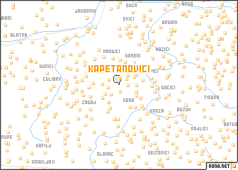 map of Kapetanovići