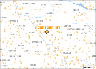 map of Kapetanovići