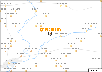 map of Kapichitsy