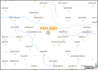 map of Kąpławki