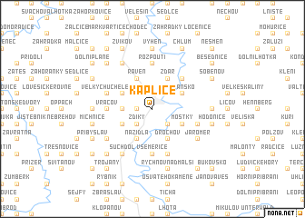 map of Kaplice