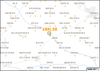 map of Kaplna