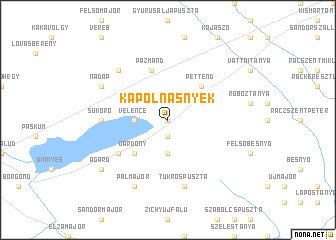 map of Kápolnásnyék