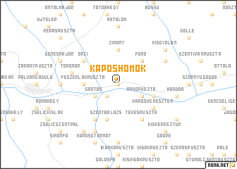 map of Kaposhomok