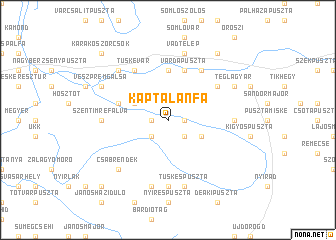 map of Káptalanfa