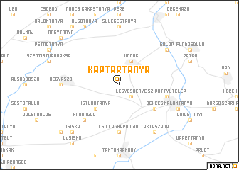 map of Kaptártanya