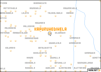 map of Kapuruwediwela