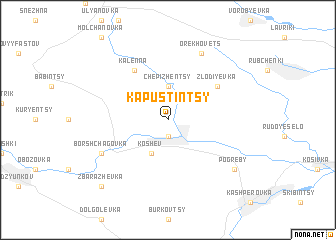 map of Kapustintsy