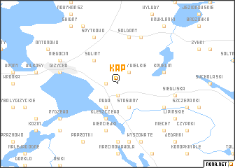 map of Kąp