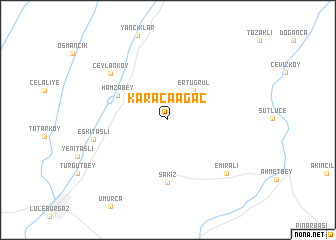 map of Karacaağaç