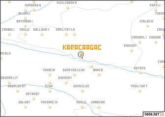 map of Karacaağaç