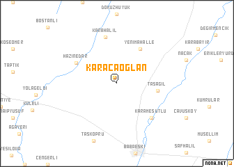 map of Karacaoğlan