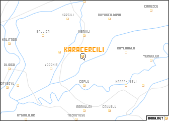 map of Karaçerçili