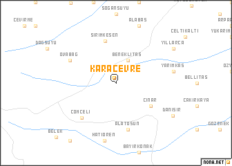 map of Karaçevre