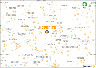 map of Karačica