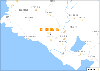 map of Karadere