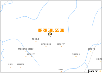 map of Karagoussou