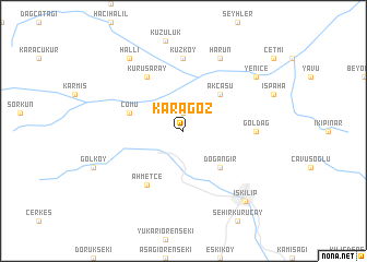 map of Karagöz