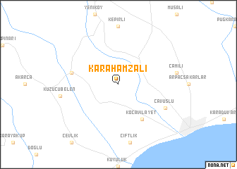 map of Karahamzalı