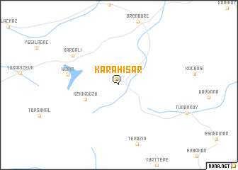 map of Karahisar