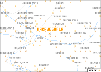 map of Karaj-e Soflá