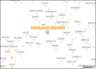 map of Karajukića Bunari