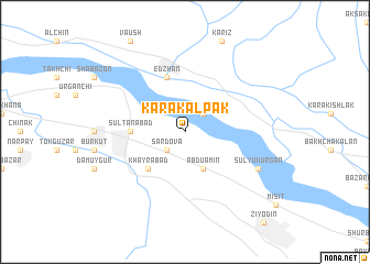 map of Kara-Kalpak