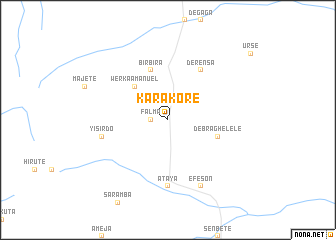 map of Kara Kʼorē