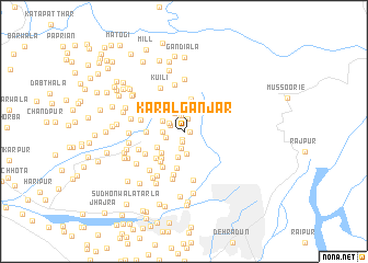 map of Karāl Ganjar