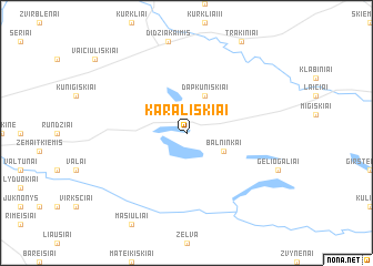 map of Karališkiai