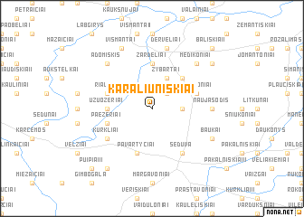 map of Karaliūniškiai