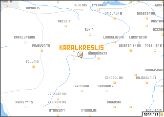 map of Karalkrėslis