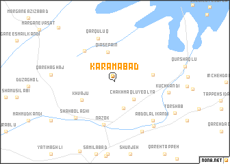 map of Karamābād