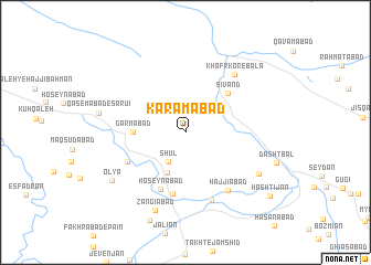 map of Karamābād