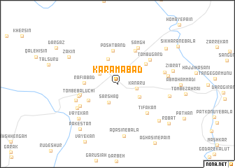 map of Karamābād