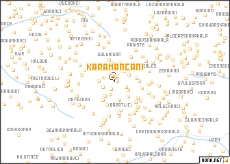 map of Karamančani