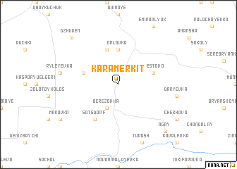 map of Kara-Merkit
