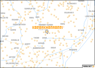 map of Karam Khān Marri