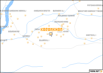 map of Karam Khān
