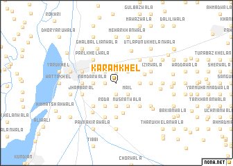 map of Karam Khel