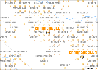 map of Karandagolla