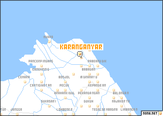 map of Karanganyar