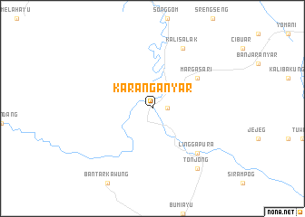 map of Karanganyar